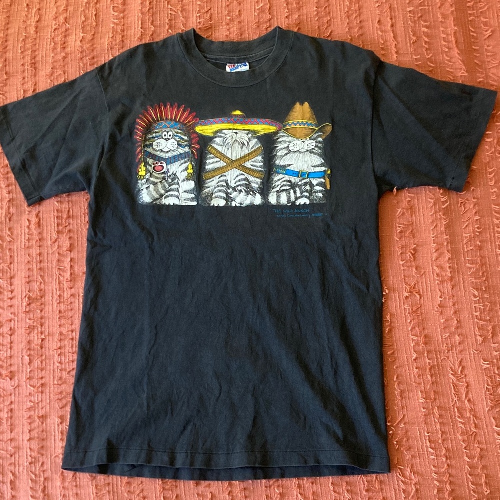 Vintage 1992 Carol Montgomery “The Wild Bunch” cats 100% Cotton Tshirt